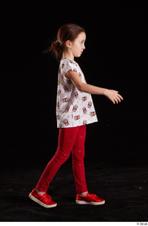 Lilly  1 dressed red leggings red shoes side view…